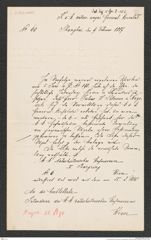 k.k. naturhistorisches Hofmuseum, Intendanzakten 1885-1896 (Hauer), Aktenzahl Z.152/1887, Seite 1